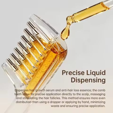 Hair Oil Comb Applicator Bottle | Scalp Massage & Hair Oil Dispenser Comb